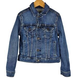 POLO RALPH LAUREN GIRLS AUTHENTIC BLUE DENIM GOODS TRUCKER JACKET – SIZE 7 –